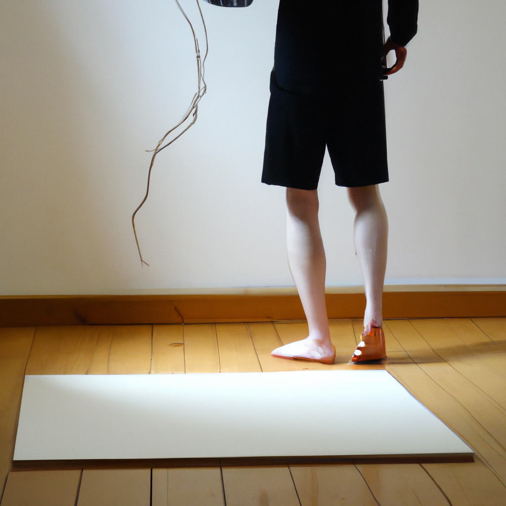 Minimalist UK studio with an artist sketching in natural light